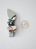 Little Miss Ponchette Wood Pin