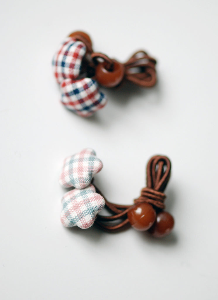 Gingham Stars Hairties