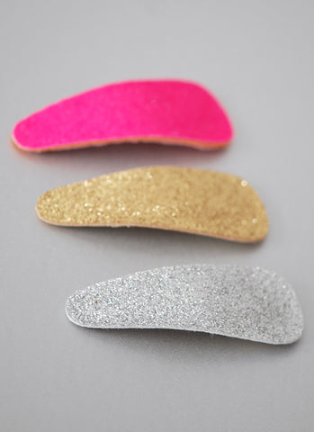 Large Glitter Snap Pin